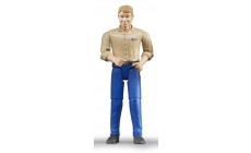 Bruder 60006 - Figur Mann mit hellem Hauttyp und brauner Hose