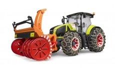 Bruder 03017 - Traktor Claas Axion 950 mit Schneeketten und Schneefräse