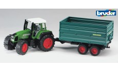 Bruder 02068 - Fendt Favorit 926 Vario Traktor mit Tandemachs Transportanhänger