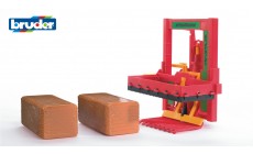 Bruder 02333 (02242) - Siloblockschneider mit 2 Quaderballen
