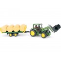 Bruder 01634 - John Deere 6920 Traktor mit Frontlader und Ballentransporter