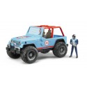 Bruder 02541 - Jeep Cross Country Racer blau mit Rennfahrer