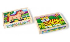 Holz Puzzle Box - Tiere
